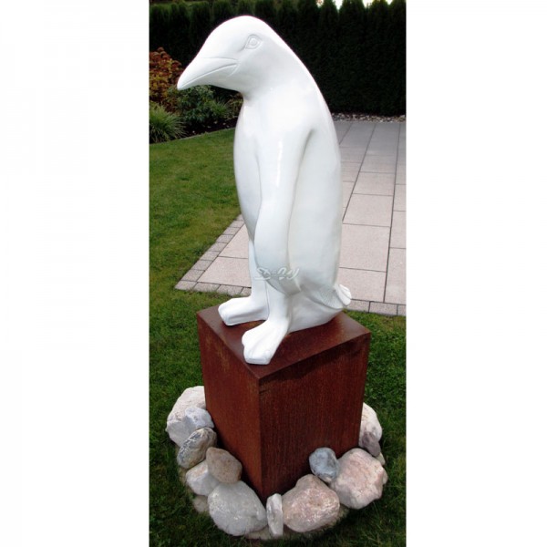 D&W Collection Deko Werbe Figur Pinguin stehend weiß Lack einfarbig lackiert 90 cm Meer maritim Zoo Tierpark Garten Dekoration Werbung günstig online kaufen