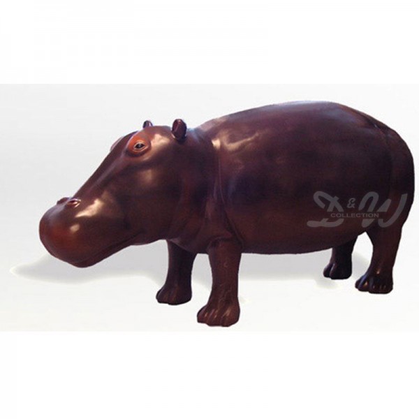D&W Collection Deko Werbe Figur Nilpferd Flusspferd Hippo stehend natürliche Bemalung groß Zoo Park Afrika Tierpark Freizeitpark Garten Dekoration Werbung Skulptur Aufsteller günstig online kaufen