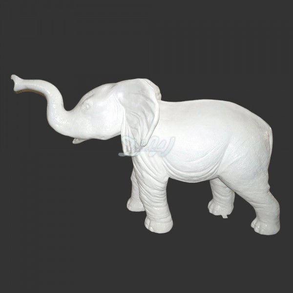 D&W Collection Deko Werbe Tier Figur Elefant stehend weiß Lack lackiert Baby Rüsseltier Afrika Asien Dekoration Garten Werbung günstig online kaufen