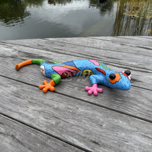 D&W Collection Deko Werbe Wild Tier Figur Echse Salamander kunstbemalt Kunstbemalung bunt Kunst Zoo Freizeitpark Tierpark Dekoration Werbung Skulptur Aufsteller günstig online kaufen