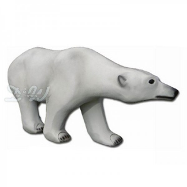 D&W Collection Deko Werbe Tier Figur Eisbär stehend laufend lebensgroß Kopf gerade Garten Dekoration Werbung Polar Bär günstig kaufen