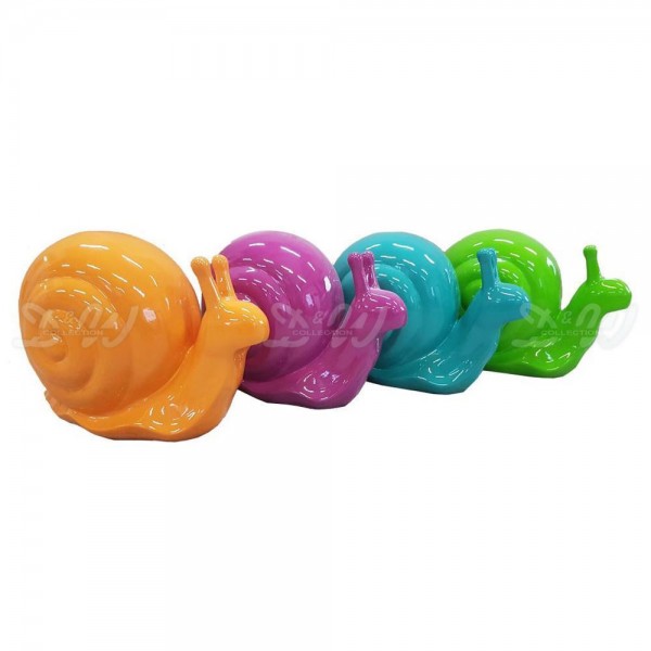 D&W Collection Deko Werbe Tier Figur Schnecke orange Lack Snail Weichtiere Dekoration Garten Werbung günstig kaufen