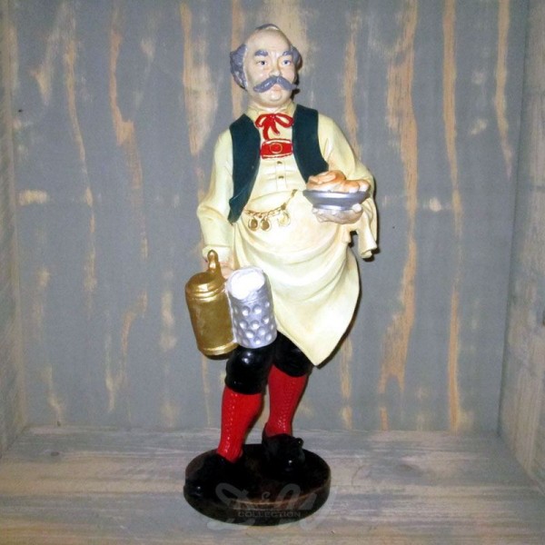 Gastwirt Wirt mit 2 Maß Bier & Brezel (klein)