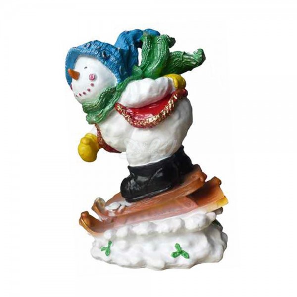 D&W Collection Weihnachts Deko Schneemann Snowman auf Skiern stehend Abfahrt Strick Mütze Schal Handschuhe Ski Weihnachten Christman Xmas Winter Advent Dekoration Garten Werbung günstig online kaufen