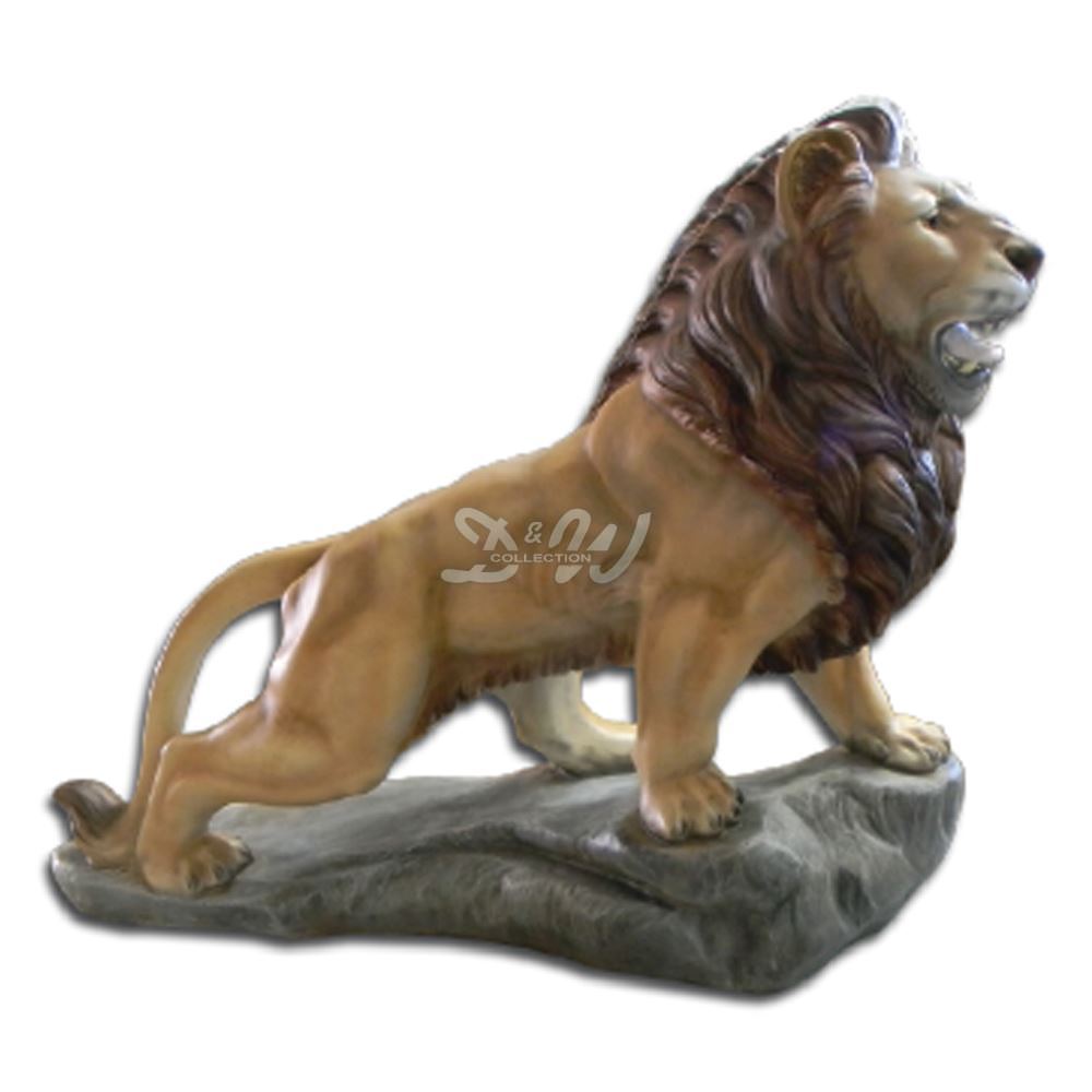 Design Toscano Löwe Von Florenz Statue – Aus Kunststein, Handbemalt, Für Garten & Wohnraum