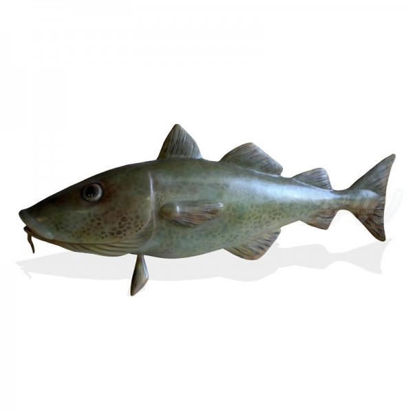 D&W Collection Deko Werbe Tier Figur Kabeljau Fisch Fish lebensgroß Speisefisch Angeln Meer maritim Zoo Aquarium Tierpark Dekoration Werbung Skulptur Aufsteller günstig online kaufen