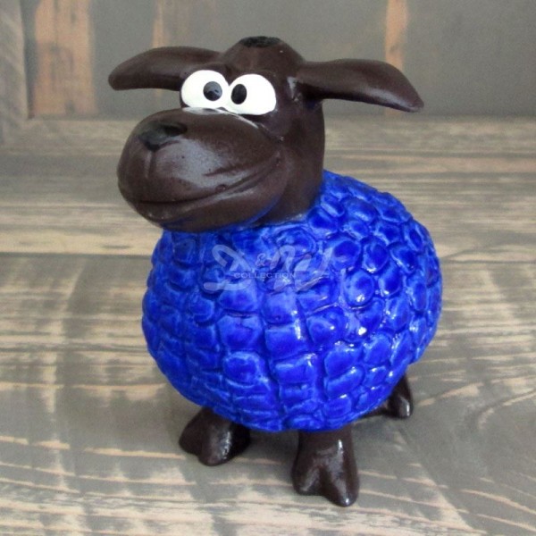 D&W Collection Deko Werbe Figur ORIGINAL Wölkchen Schaf blau mit Kopf braun mini 10,5 cm Sheep Dekoration Werbung Garten Haus Tiere Bauernhof Skulptur Aufsteller günstig online kaufen