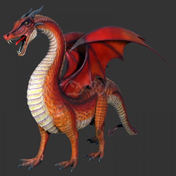 Feuerdrache stehend 276 cm