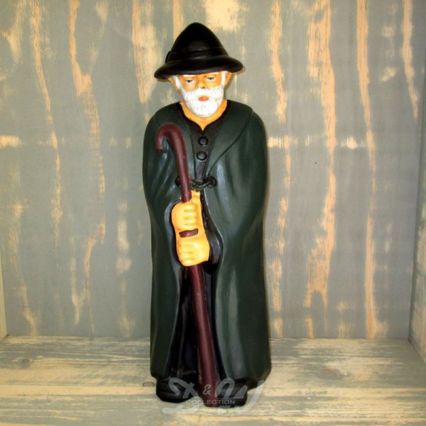 Schäfer stehend mit Hirtenstab - langer Mantel 53 cm