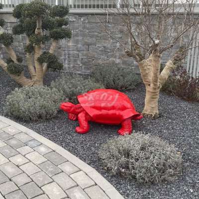 RAKSO Deko Teichschildkröte Kupferfarben – 29 Cm Gartenfigur Aus Kunststoff