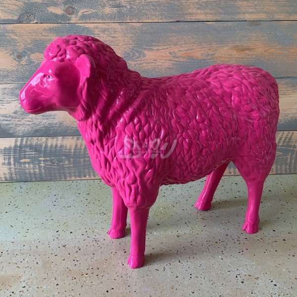 D&W Collection Deko Werbe Tier Figur Schaf 78 cm stehend Kopf gerade pink Lack Sheep Bauernhof Zoo Tierpark Streichelzoo Garten Dekoration Werbung günstig online kaufen
