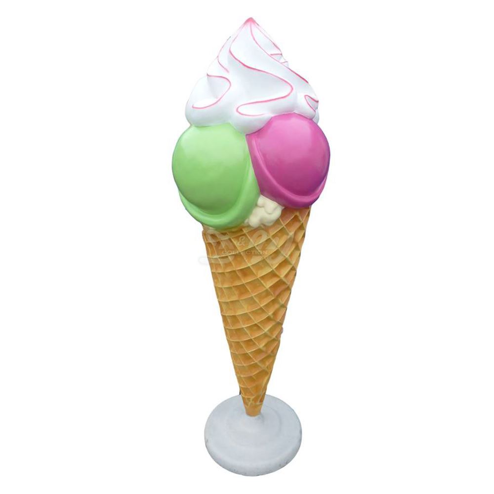 Bär Eistüte Werbefigur Werbung Figur Eisdiele Eiswaffel Kugeleis Sahne Deko Eis