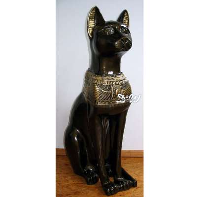 Ambiance Live Wandtattoo – Ägyptische Katze Bastet, 40 X 35 Cm | Abziehbar, Einfach Anzubringen
