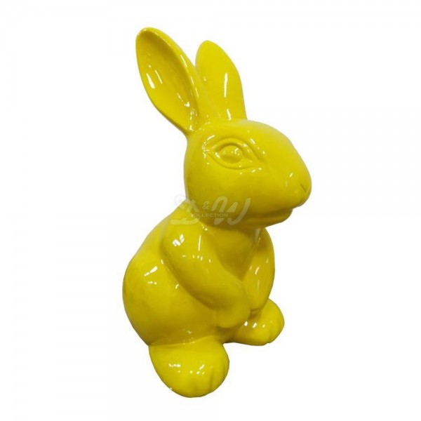 D&W Collection Deko Werbe Figur Osterhase gelb Lack Hase Ostern Rabbit Easter Dekoration Garten Werbung günstig online kaufen