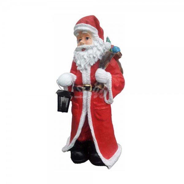 D&W Collection Deko Werbe Figur Weihnachtsmann Nikolaus mit Laterne und Geschenkesack 100 cm Advent Weihnachts Dekoration Garten Werbung günstig kaufen