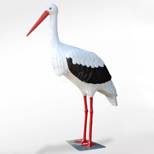 D&W Collection Deko Werbe Tier Figur Storch Vogel stehend natürlich bemalt 275 cm überlebensgroß Zoo Park Freizeitpark Tierpark Garten Dekoration Werbung günstig online kaufen