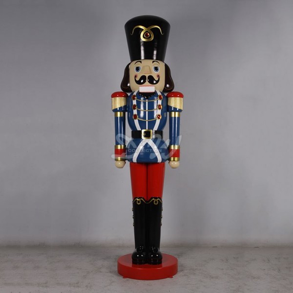 D&W Collection Weihnachts Deko Nussknacker Nutcracker Spielzeug Soldat Toy Soldier 305 cm Uniform Jacke blau Hose rot Stiefel schwarz Nostalgie Weihnachten Christmas Xmas Winter Advent Dekoration Garten Werbung günstig online kaufen