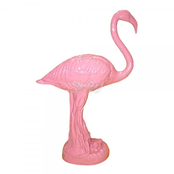 D&W Collection Deko Werbe Tier Figur Vogel Flamingo rosa Lack 85 cm lebensgroß Zoo Park Tierpark Freizeitpark Garten Dekoration Werbung Skulptur günstig online kaufen