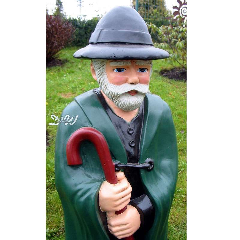 Miniaturfigur Schäfer Mit Stab – Perfekt Für Puppenhäuser, Ca. 9 Cm, Detailreich Verziert