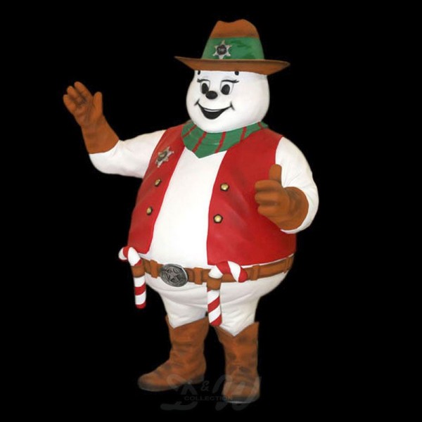D&W Collection Weihnachts Deko Schneemann Snowman Sheriff Western Zuckerstange Weste Cowboy Hut Weihnachten Christman Xmas Winter Advent Dekoration Garten Werbung günstig online kaufen