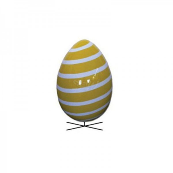 Osterei 100 cm gelb-weiß gestreift (jede Farbe möglich)