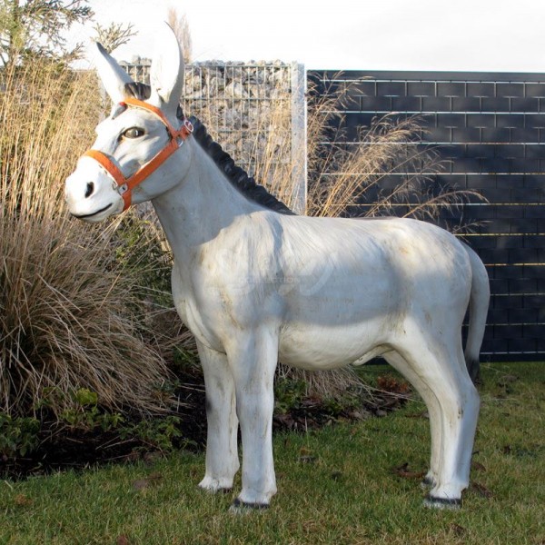 D&W Collection Deko Werbe Tier Figur Esel stehend grau Donkey Dekoration Garten Werbung günstig kaufen