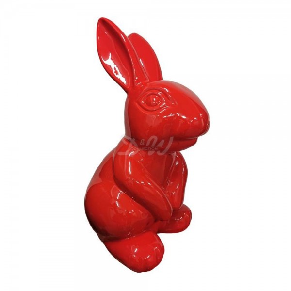D&W Collection Deko Werbe Figur Osterhase rot Lack Hase Ostern Rabbit Easter Dekoration Garten Werbung günstig online kaufen