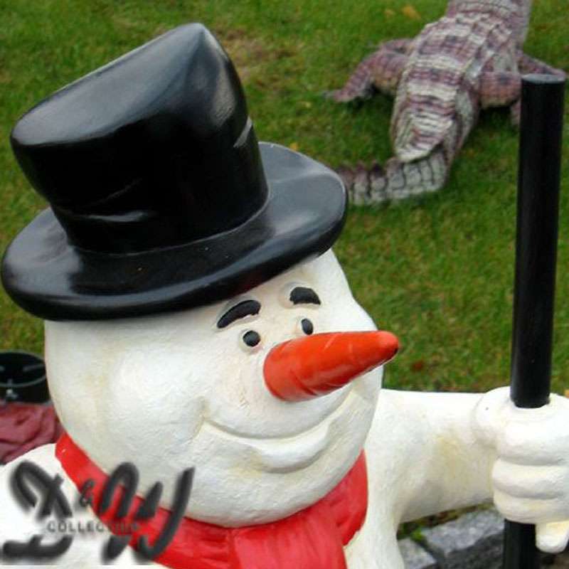 Deko Schneemann Figur mit Schal und Besen günstig kaufen