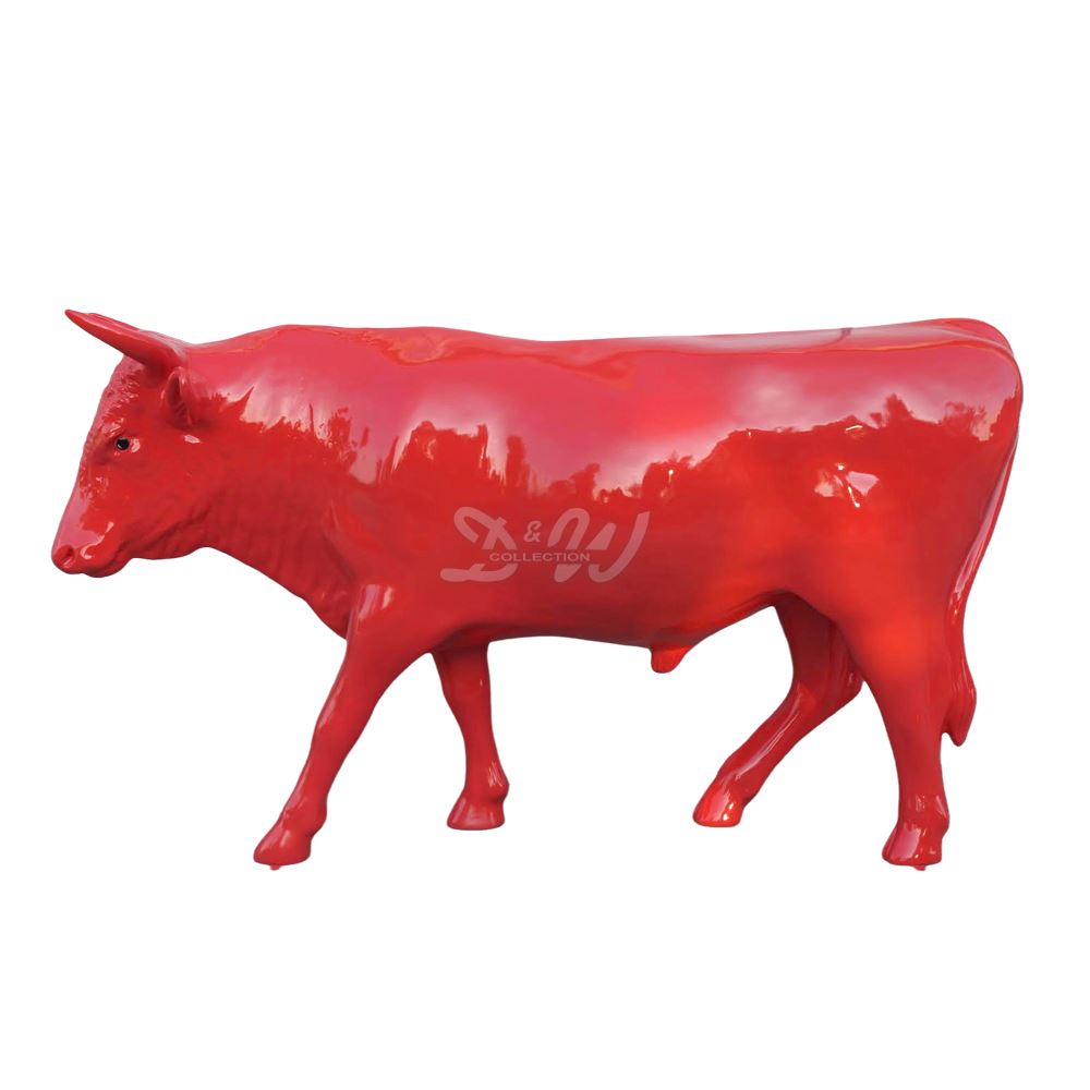 Stier Rot Deko Tier Figur Stier Bulle rot Lack 233 cm online kaufen | D&W Collection