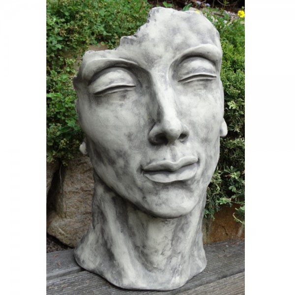 D&W Collection Deko Werbe Figur Gesicht Mann Steinguss Werbung