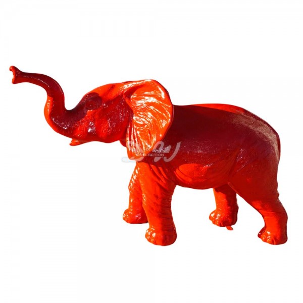 D&W Collection Deko Werbe Tier Figur Elefant stehend rot Lack lackiert Baby Rüsseltier Afrika Asien Dekoration Garten Werbung günstig online kaufen