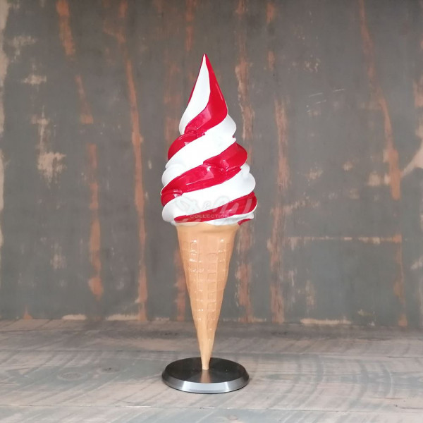 D&W Collection Deko Werbe Figur Softeis Thekenaufsteller Erdbeer Vanille 44 cm Eiscafè Eisdiele Eishörnchen Eis Dekoration Tresen Werbung günstig kaufen