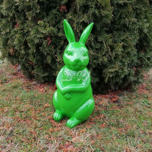 D&W Collection Deko Werbe Figur Osterhase grün Lack Hase Ostern Rabbit Easter Dekoration Garten Werbung günstig online kaufen