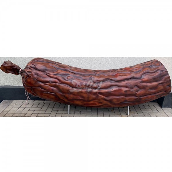 D&W Collection Deko Werbe Figur Salami Wurst Krakauer mit Rohren Stangen Lebensmittel Attrappe Aufsteller Fleischerei Fleischer Metzgerei Metzger Imbiss Grill Garten Dekoration Werbung Skulptur günstig online kaufen