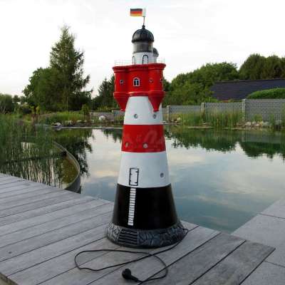 Deko Leuchtturm Figur Roter Sand 120 cm Blinklicht günstig kaufen