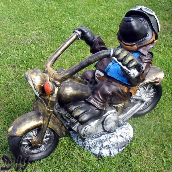 Maulwurf auf Motorrad sitzend 80 cm